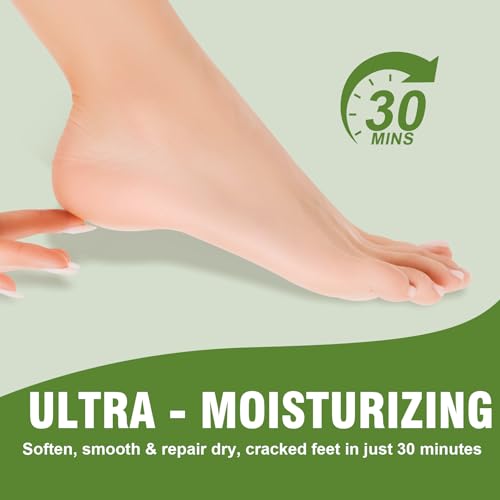 TEAWOO 18 Pairs Moisturizing Foot Mask Socks with Shea Butter & Jojoba Oil