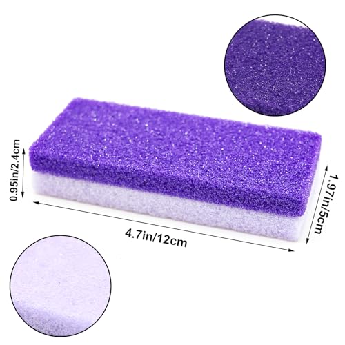 Purple Foot Pumice Stone 2 Pack for Callus Removal - Double Sided Pedicure Tool