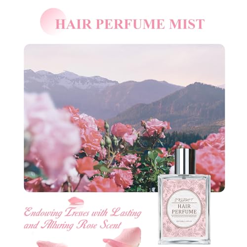 Rose Hair Perfume Mist - Long-Lasting Scent & Frizz Control