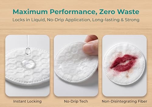 300 Cotton Rounds - Lint-Free, Soft Makeup Remover Pads