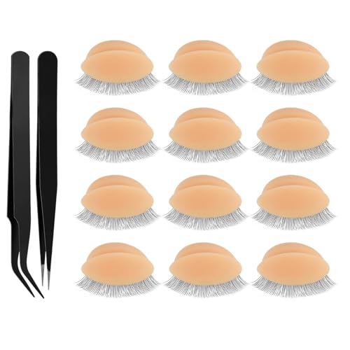 6 Pairs Replacement Eyelids with Lashes for Mannequin Head