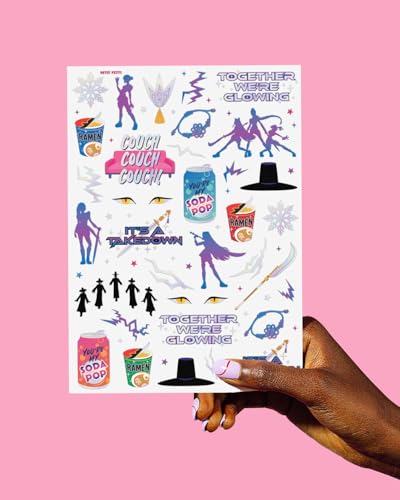 xo, Fetti Pop Star Temporary Tattoos - 68 Iridescent Foil Designs
