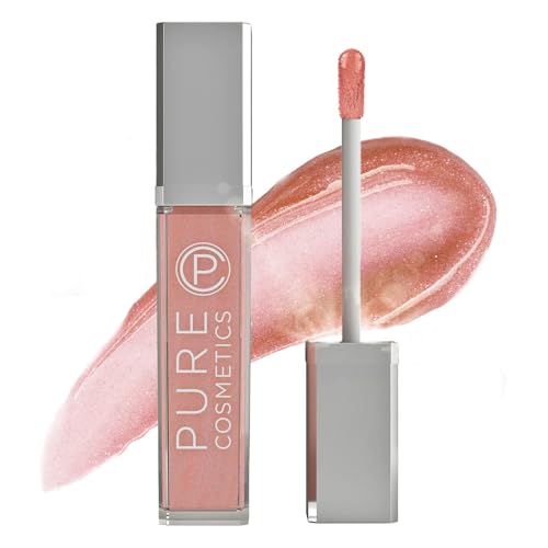 LED Lip Gloss with Mirror & Applicator Brush - Hydrating, Non-Sticky