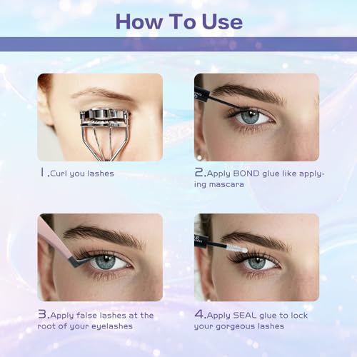 Gekinye 2-in-1 Lash Bond and Seal - Waterproof Eyelash Glue 10ml