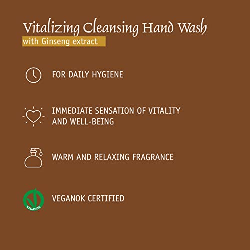 Prija Vitalising Hand Wash with Ginseng Extract Gently Cleanses Hands, Moisturising Liquid Hand Soap, Vegan Friendly with Energising Fragrance 2 x 12.85 Fl. Oz