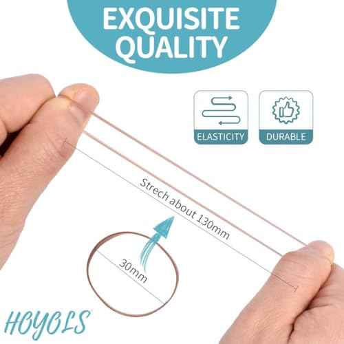 HOYOLS 1500 Pcs Brown Elastic Hair Bands ? Small TPU Rubber Bands for Girls & Women, No Damage Hair Ties, Stretchy Ponytail Holders for Fine, Thin to Medium Hair (Brown)