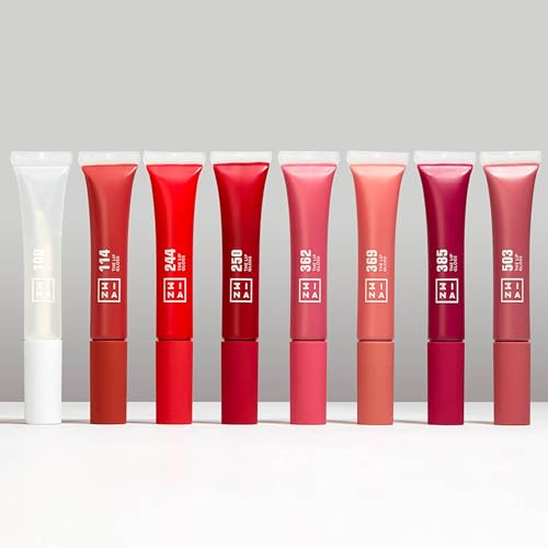 3ina MAKEUP - Vegan - Cruelty Free - The Lip Gloss 385 - Burgundy Lip Gloss - Mirror-effect - Glossy Look - Creamy Texture - Highly Pigmented - Lip Gloss with wand