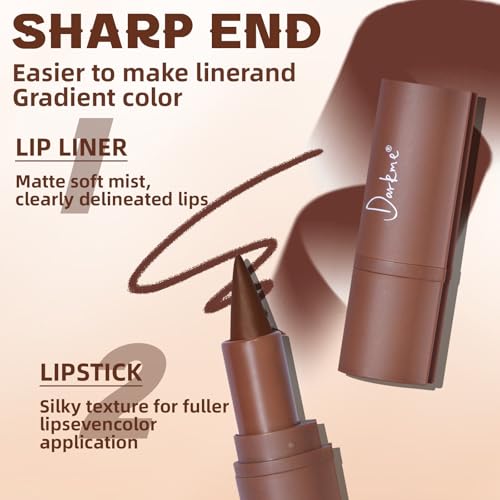 HOSAILY 3-Color Lip Liner Set - Matte Red, Brown, Nude