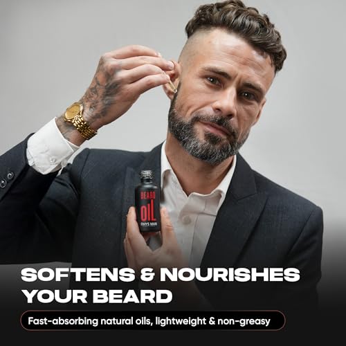 Beard Oil for Men ? Natural Beard Oil for Fuller-Looking Beard Appearance, Softens & Conditions Facial Hair, Lightweight Daily Grooming Essential, Valentines Day Gift for Him (1.7 fl oz)