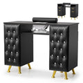 OmySalon Manicure Table with Built-in Dust Collector & Storage