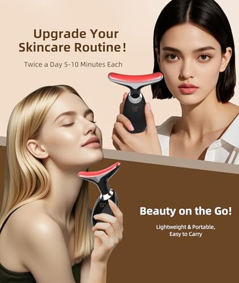 Jobazok 7-Color Light Therapy Face Massager for Tightening & Lifting