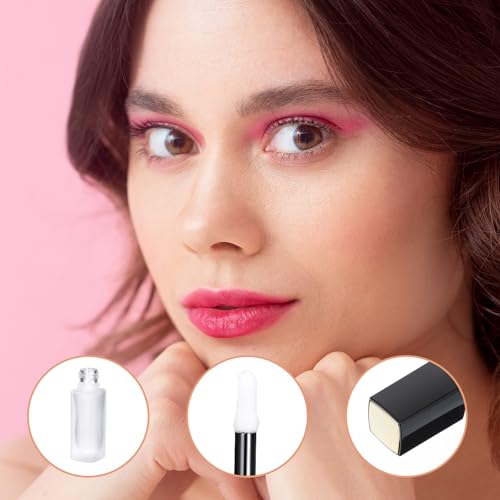 5ml Frosted Glass Lip Gloss Tubes with Wands & Stoppers