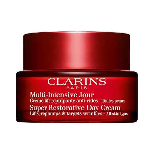 Clarins Super Restorative Day Cream | Anti-Aging Moisturizer For Mature Skin Weakened By Hormonal Changes | Replenishes, Illuminates & Densifies Skin | Lifts & Smoothes | Targets Age Spots & Wrinkles