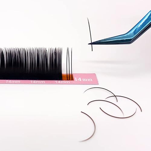 Ellipse Eyelash Extension 0.20 CC Curl 12mm Flat Eyelashes False Mink Individual Eyelash Extension Professional Salon Used by Qeelasee
