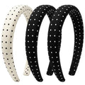 3-Pack Polka Dot Headbands for Daily Wear & Exercise