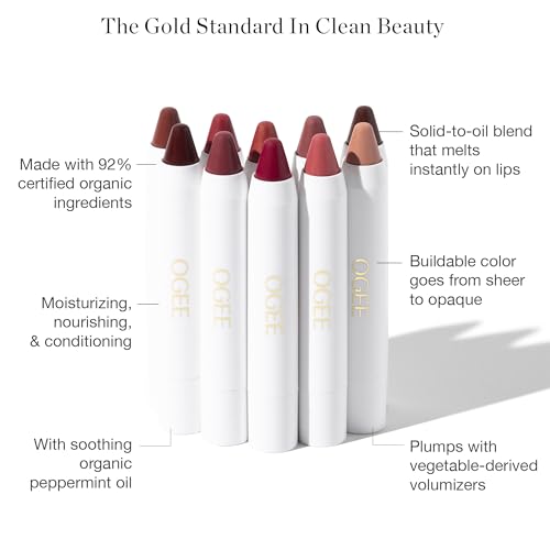 Ogee Rosalia Tinted Lip Oil - Organic Lip Balm & Stain