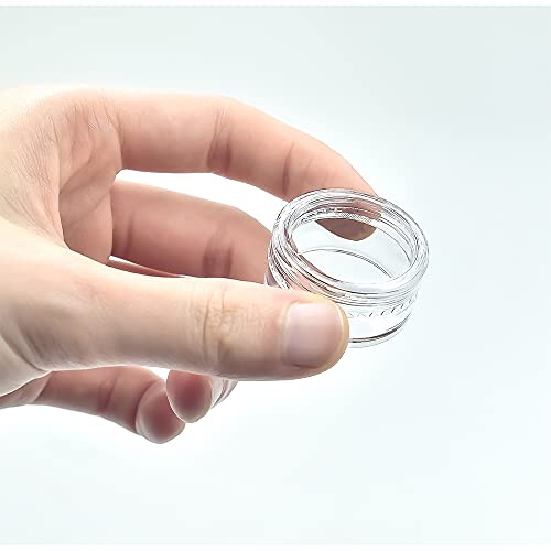 55Pcs 5g Clear Acrylic Sample Containers with Lids & Labels