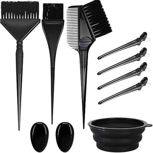 10 Pcs Professional Hair Bleach Kit Hair Coloring Products for DIY Mixing, Includes Hair Dye Brush, Hair Color Bowl, Hair Clip, Ear Muffs for Hair Dye Hair Color at Home, Salon Hair Highlighting