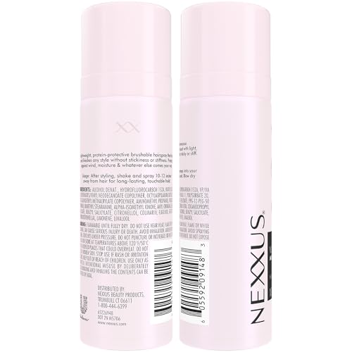 Nexxus Travel Hairspray, Comb Thru Flexible Hold 8-Pack ? 72-Hour Anti-Humidity Shield, 48-Hour Frizz Control, Rose Fragrance, 1.5 Oz Ea