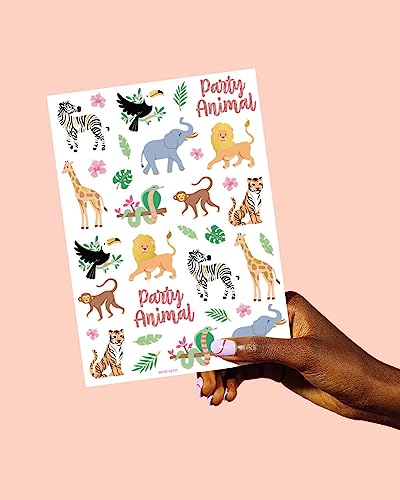 Jungle Temporary Tattoos - 36 Styles Safari Animal Design