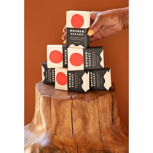 WONDER VALLEY - Two Deserts Soap Bar | Vegan, Cruelty-Free, Plastic-Free | Unisex for All Skin Types | Juniper, Sage, Beta-Carotene (5 oz | 142 grams) - 1 bar
