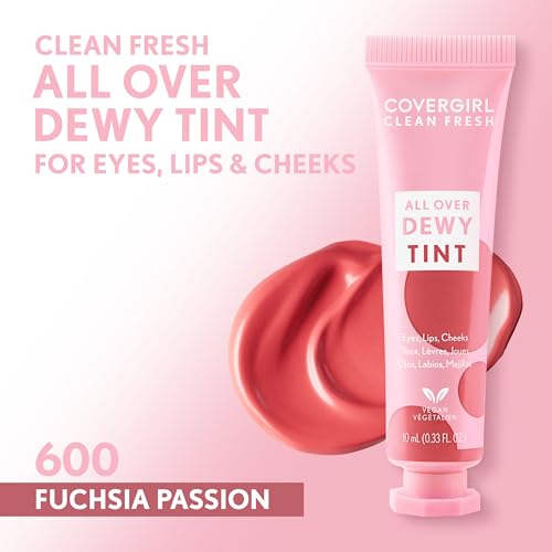 Covergirl Dewy Tint 600 Fuchsia Passion 3-in-1 Lip, Eye & Cheek Color, 0.33 fl oz