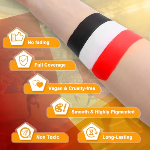 3-Color Face Paint Set for Body & Cosplay