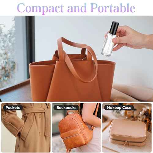 YOCASII Travel Perfume Bottle Refillable Mini Spray Bottle for Travel, Refillable Perfume Atomizer, Spray Bottle for Cologne, 4PCS Plane Mini Essentials