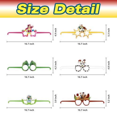 12-Pack Cartoon Role-Playing Party Glasses for Kids & Adults