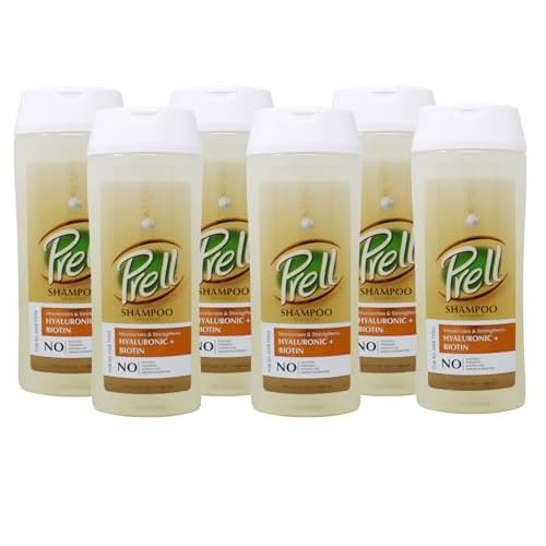 Prell Hyaluronic + Biotin Moisturizes & Strengthens Shampoo for All Hair Types 13.5 fl.oz (Pack of 6)
