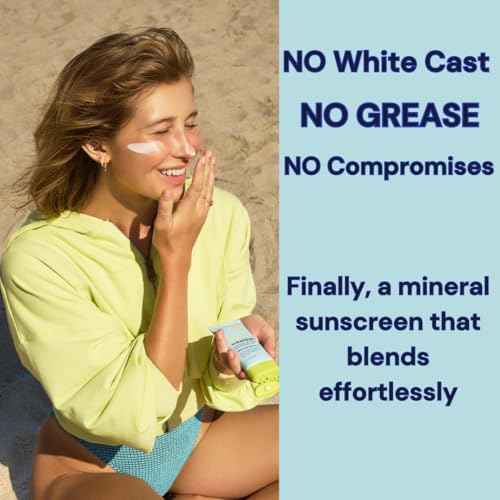 Sensitive Mineral Sunscreen Face SPF30 moisturizer, No white cast I Anti Aging I Non Toxic I Eco Friendly I made with zinc oxide for sensitive skin and acne prone skin, dermatologist recommended