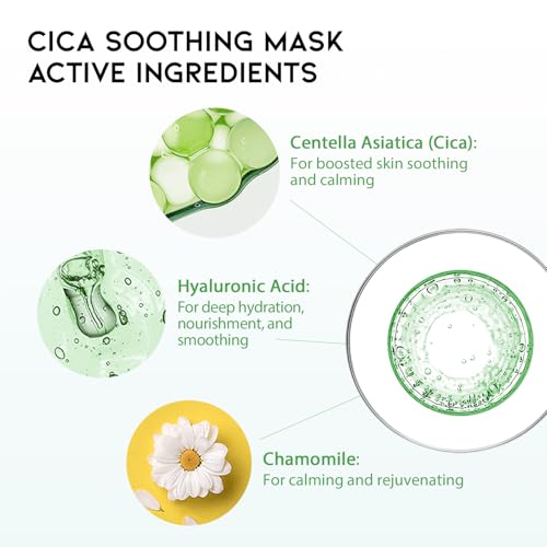 50Combo Korean Face Sheet Mask Gift Pack, Hydrating, Calming, Brightening, Smooting, Rejuvenating, EVE Vegan, Cica, Hyaluron, Retinol, Ceramide, Collagen