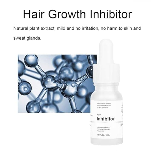 Mild Hair Growth Inhibitor Serum, Moisturizing Permanent Hair Inhibitor Serum Natural Plant Extract Mild Soothing Stop Hair Growth for Face/Arm/Legs Body Bikini, Lotion, Natural Plant Extract, Unisex