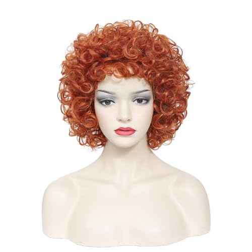 Short Curly Wig for Women,Karen,Ice Spice Wig,Fun Wigs,Pelucas De Mujer (Orange)
