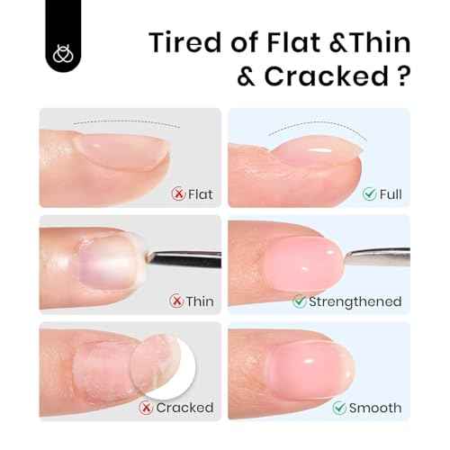 Beetles Builder Gel Low Heat,0.51 oz 8 in 1 Clear Gel Builder for Weak & Thin Nails Building Apex & Extension Strengthener with Detachable Liner Nail Brush for Beginner DIY Salon at Home UV&LED Cured