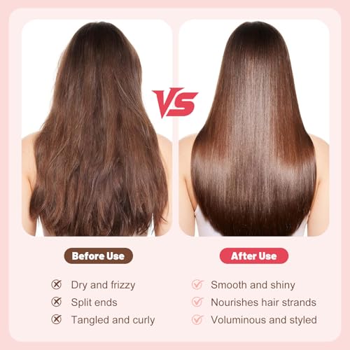 Cordless Hair Straightening Brush Portable Ionic Styling Tool