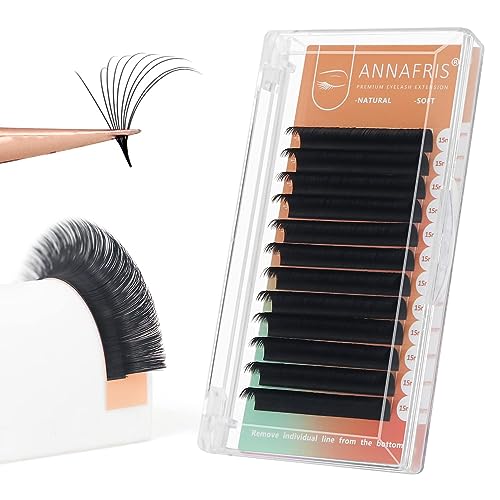 Easy Fan Eyelash Extensions 0.07D D Curl 8-15mm Mix