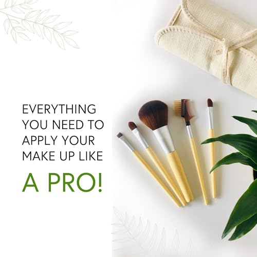 Honeybee Gardens Eco Friendly Professional Cosmetic Brush Set