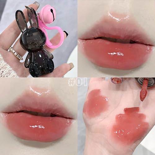 Bunny Hydrating Lip Gloss Set - 3Pcs Jelly Liquid Lipsticks