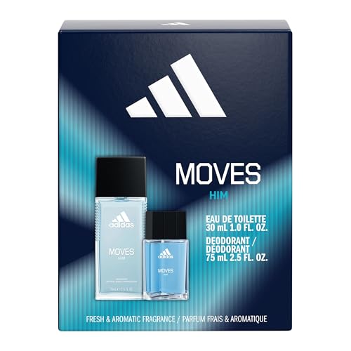 Adidas Moves for Him Men's Fragrance Gift Set - 1 oz EDT & 2.5 oz Spray