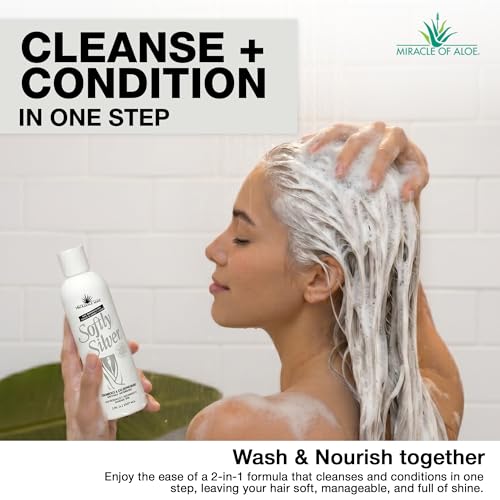 Softly Silver Purple Shampoo for Gray Hair with Aloe Vera