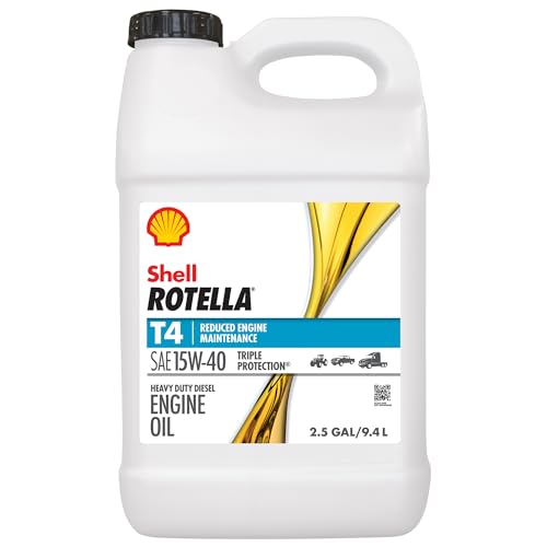 Shell Rotella T4 Triple Protection 15W-40 Diesel Engine Oil, 2.5 Gallon