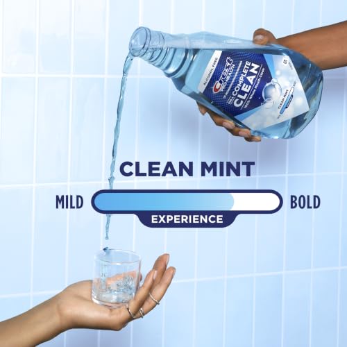 Crest Mouthwash Pro-Health Complete Clean Mint 1L - Alcohol-Free, Antigingivitis & Antiplaque