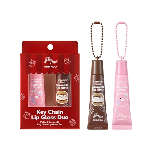 TONYMOLY x Squishmallows Lip Gloss Duo – 2pc Hydrating Keychain Set