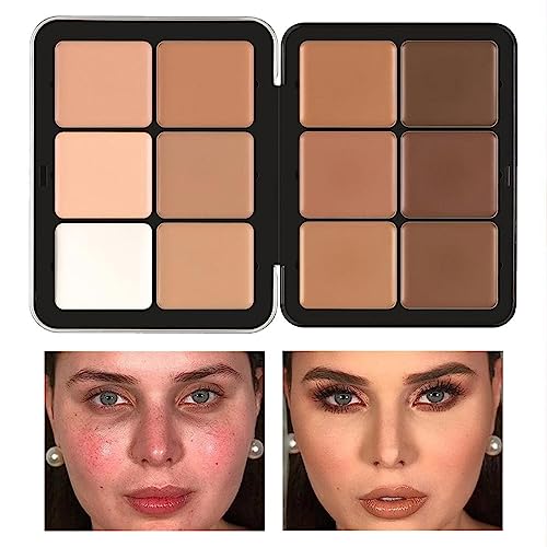 MeiPlumLai 12-Color Concealer & Blush Palette - Full Coverage Face Makeup