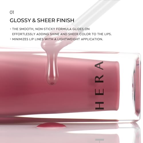 HERA Sensual Nude Lip Gloss #415 BROWNIE BOY - FELIX Picked | Volumizing Sheer & Glossy Finish, Non-sticky, Moisturizing and Hydrating, Korean Makeup, 0.17 oz. (5g)