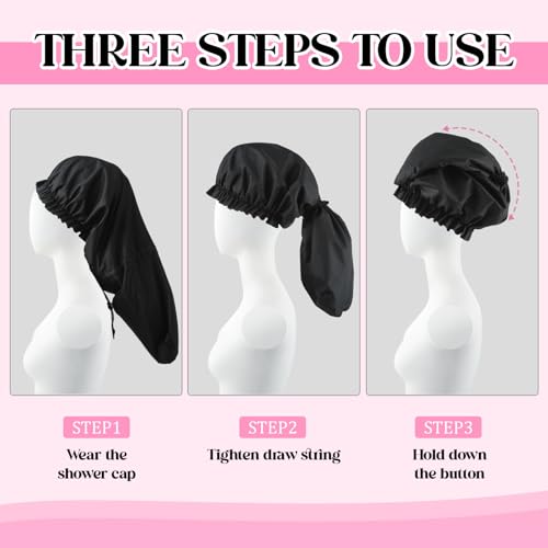 Extra Large Shower Cap for Braids & Locs, 2-Pack