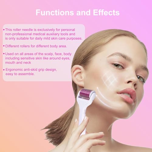 6-in-1 Derma Microneedling Roller Kit for At-Home Skincare