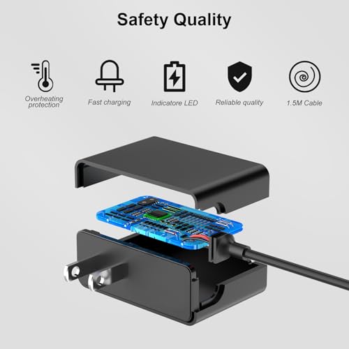 15V Compatible with Philips Norelco Charger, HQ8505 Razor Power Cord for (Older Shaver) Series 3000 5000 6000 7000 9000, Multigroom MG5750 MG7750 MG7770 MG7790 BodyGroomer BG7030 BG7040 BG5025