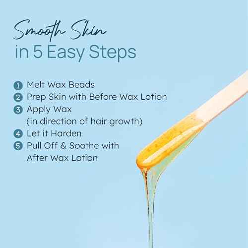 Hard Wax Beads for Brazilian Waxing ? 1.1lb Hair Removal Wax Beads for Coarse Hair, Face, Underarms, Back, Chest, Bikini & Legs | Coarse to Fine Hair Formula + Gloves & 10 Large Applicator Sticks